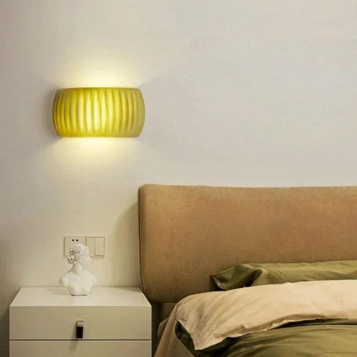 Art Deco Harp Ribbad Vägglampa – Stilig Modern Väggsconces