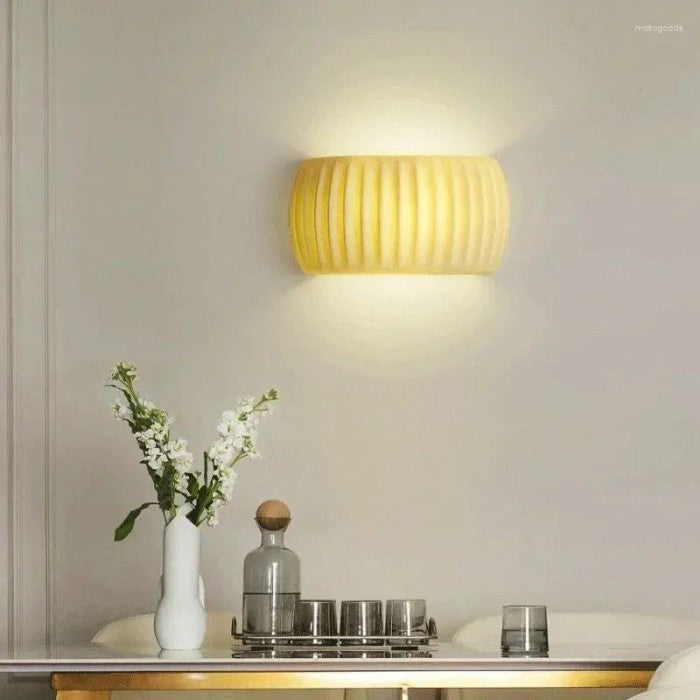 Art Deco Harp Ribbad Vägglampa – Stilig Modern Väggsconces