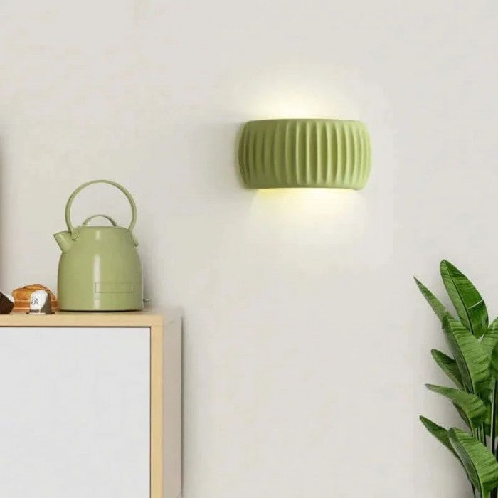 Art Deco Harp Ribbad Vägglampa – Stilig Modern Väggsconces