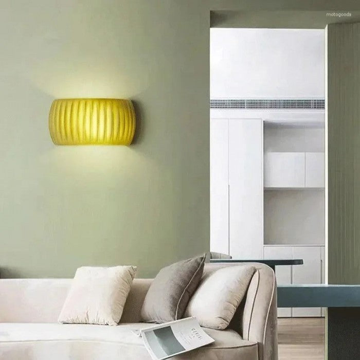 Art Deco Harp Ribbad Vägglampa – Stilig Modern Väggsconces