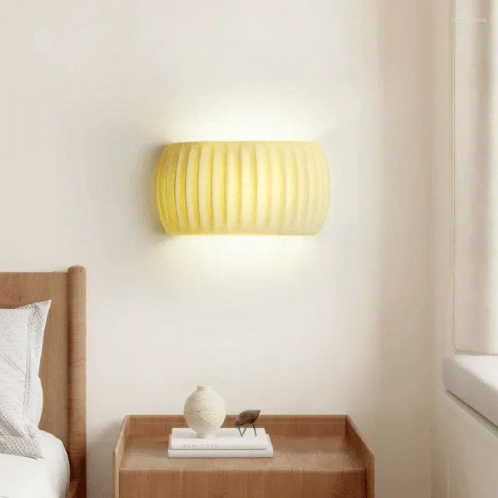 Art Deco Harp Ribbad Vägglampa – Stilig Modern Väggsconces