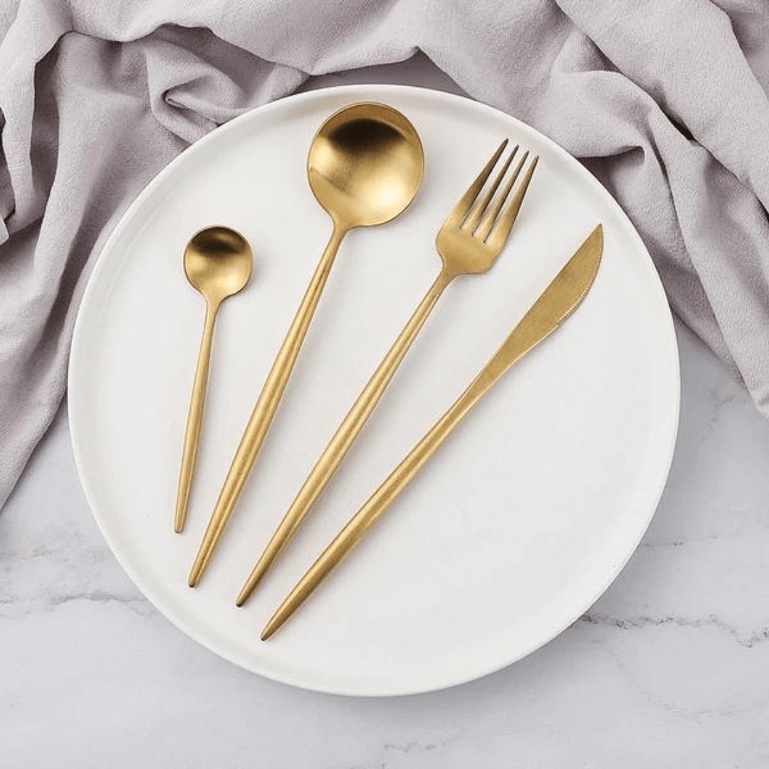 VédaTable 24-delars middagsset - Modern elegans i rostfritt stål