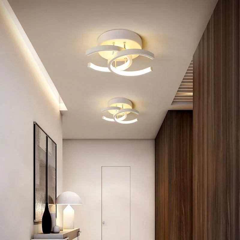 Acantha LED Taklampa – Modern svart-vit taklampa för vardagsrum, kök och kontor