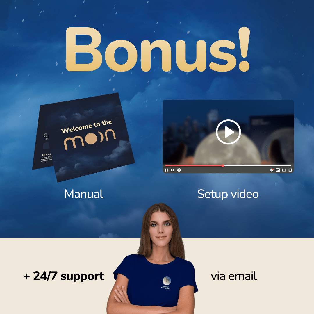 Moon Float - Svävande månljus med magnetisk bas och LED-lampa