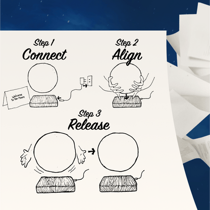 Moon Float - Svävande månljus med magnetisk bas och LED-lampa