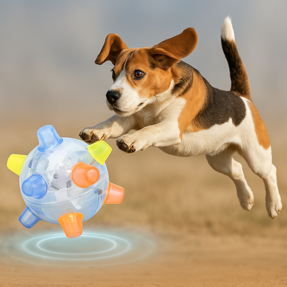 Hund leksak LED Studsande Interaktiv Boll Gummi