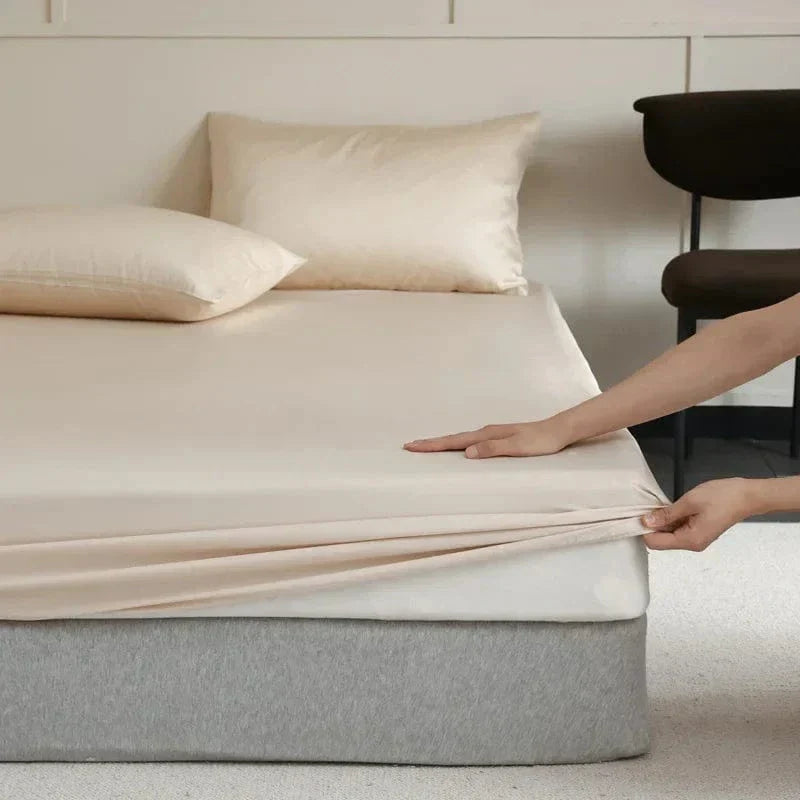 Carvallo – Monterat madrasskydd med elegant oval form och säker passform för modern stil