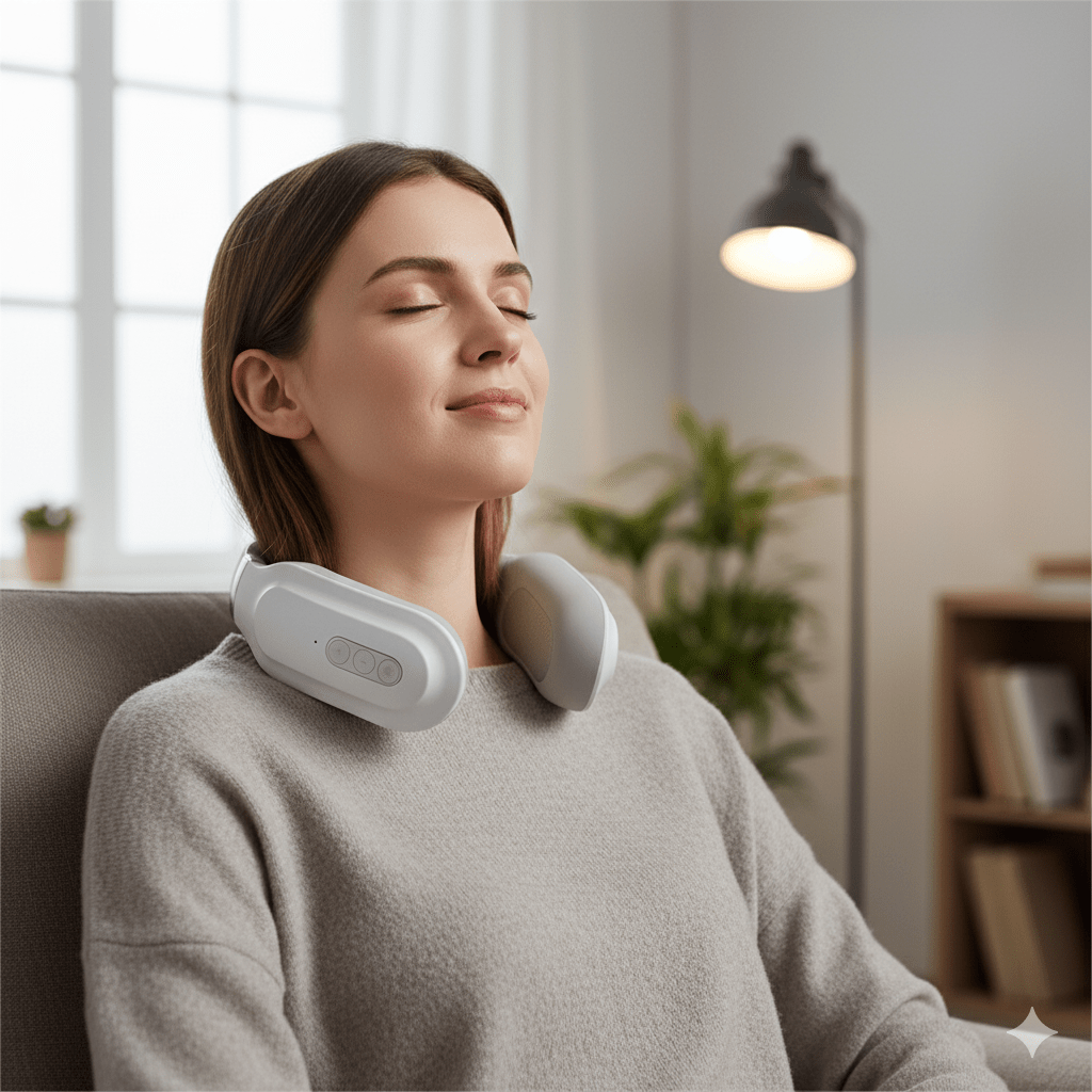 MUSCURE – 4-i-1 Nackmassageapparat med värme, vibration och djupvävnadsmassage