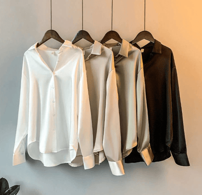 LUNARIA BLUS – Elegant sidenbluse för damer i lyxig design