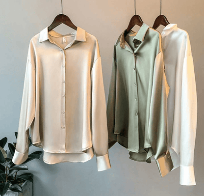 LUNARIA BLUS – Elegant sidenbluse för damer i lyxig design