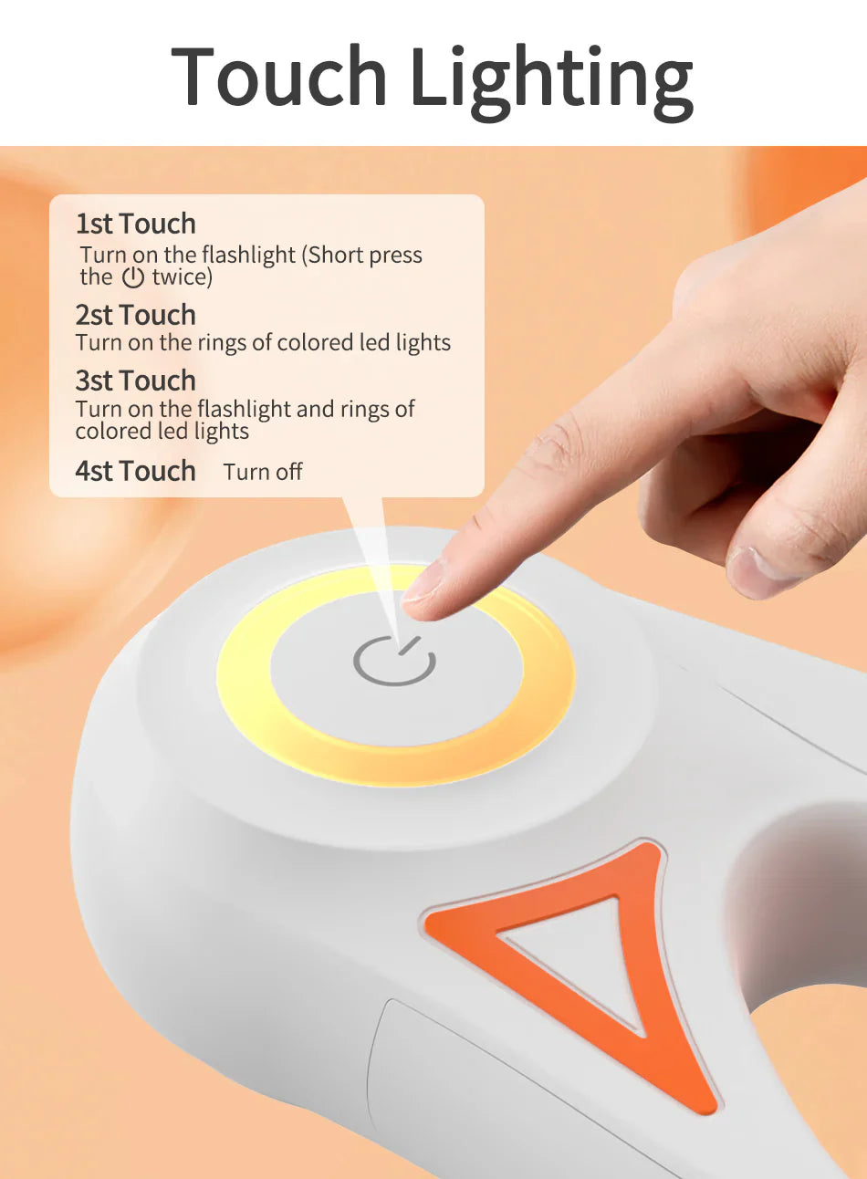 Luxora Utdragbar Hundkoppel med LED-lampa och Komforthandtag