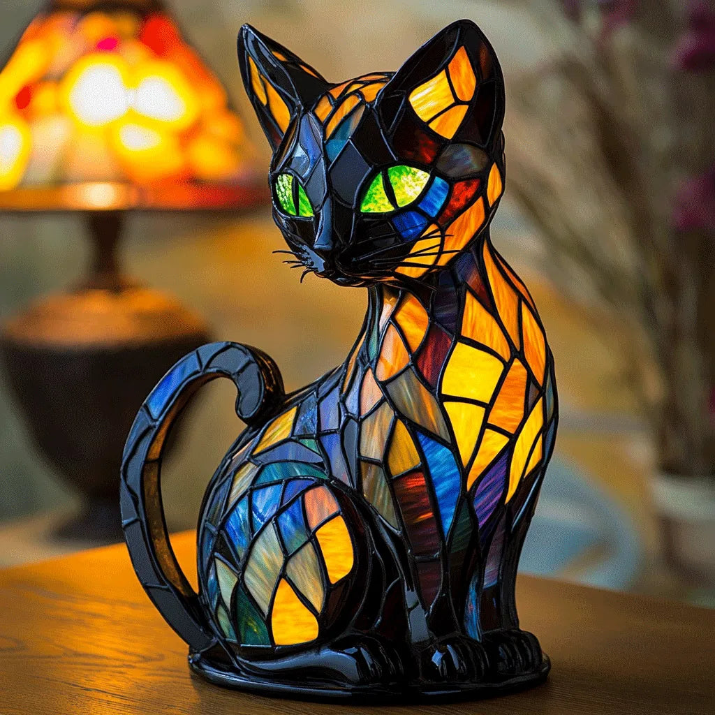 Katt Nattlampa Söt Glödande Katt Dekor Bordslampa Atmosfär