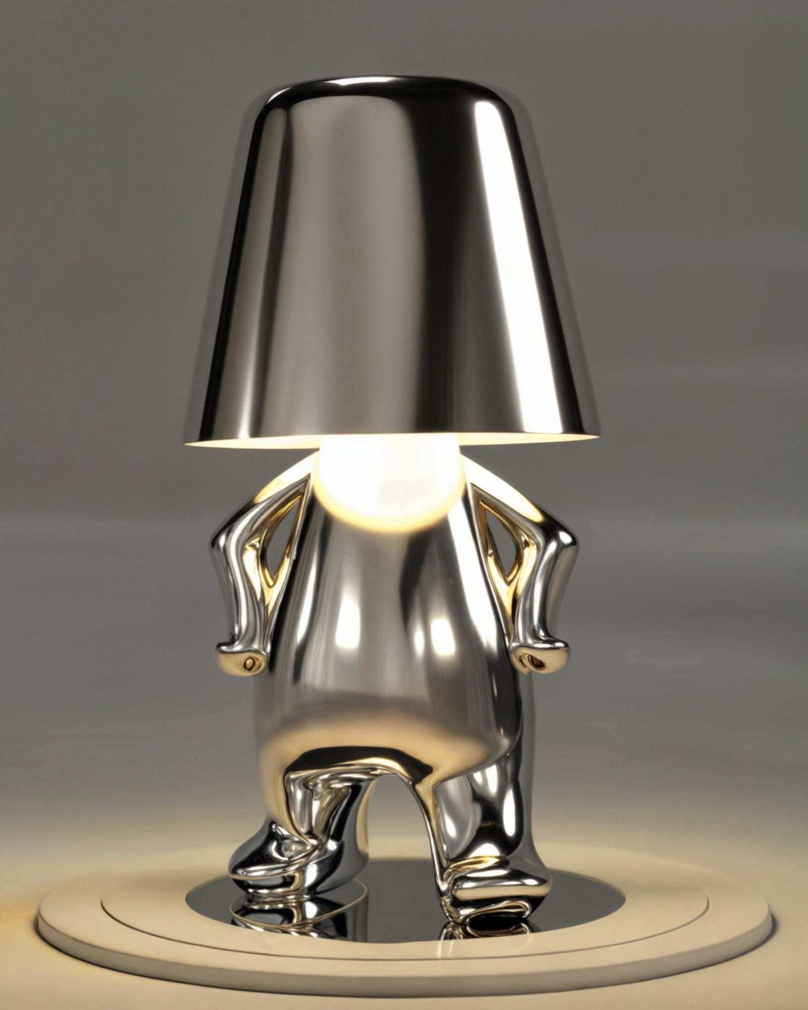 Guld USB uppladdningsbar bordslampa med dimmerfunktion 1800mAh