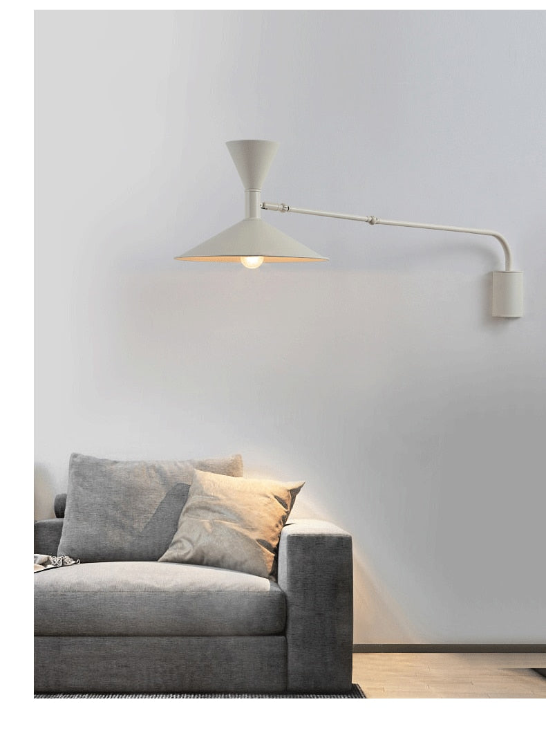 Inomhus Swing Arm Vägglampa För Sovrum Och Vardagsrum