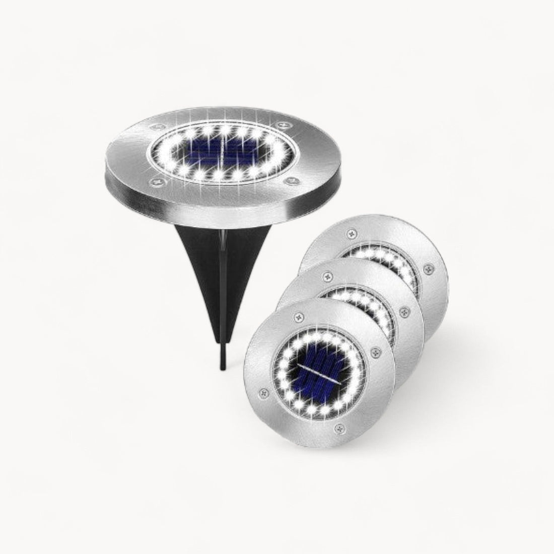 LED Solcells Trädgårdslampor Deluxe IP65 Vattentät Automatisk På/Av