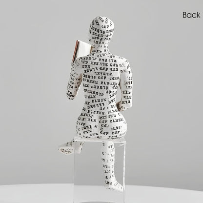 Modern Reading Egyptisk Mumie Figur för Unik Heminredning