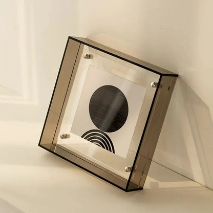 Flytande akryl bildram med livlig genomskinlig design