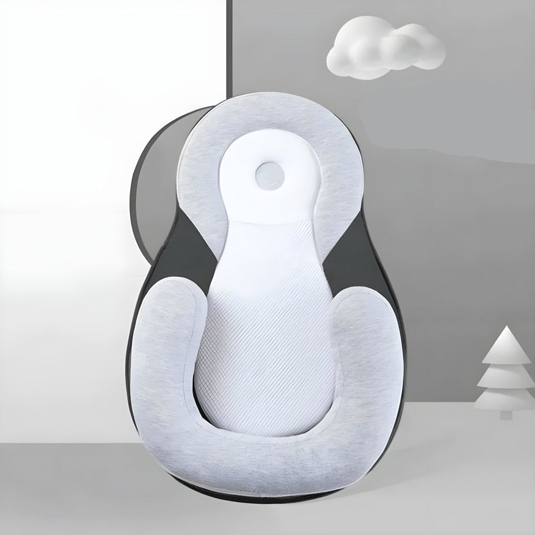 NURTUREREST – Ergonomiskt babykudde för säker sömn &amp; förebyggande av platt huvud