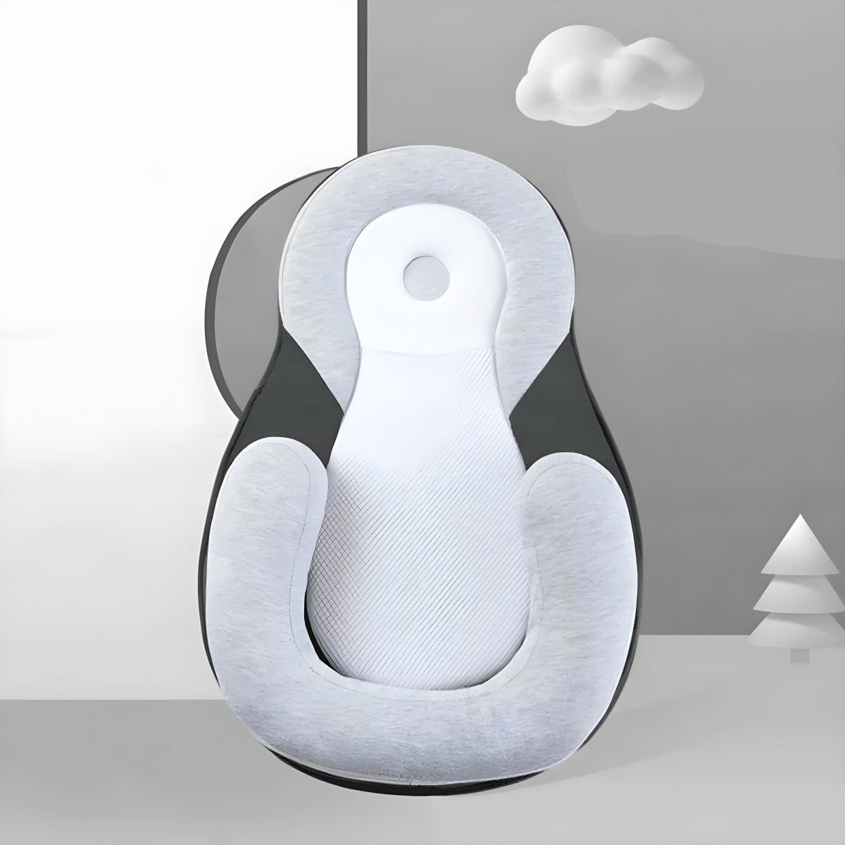 NURTUREREST – Ergonomiskt babykudde för säker sömn &amp; förebyggande av platt huvud