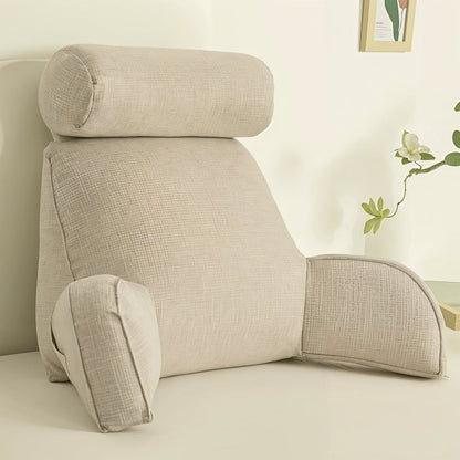 Delux ryggstöd kudd – Ergonomiskt stöd med justerbart nackstöd &amp; tvättbart fodral