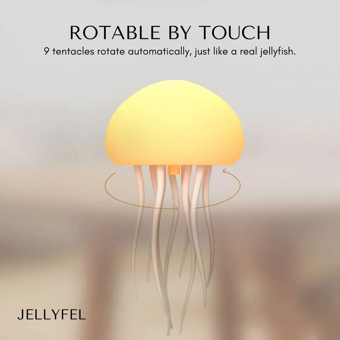 JellyBeat Aura | Färgskiftande LED-manetlampa med röreleffekt för stämningsfull belysning