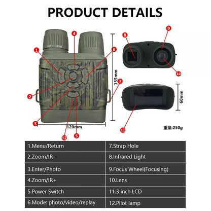 NightPulse - Nattvisionskikare med infraröd teknik &amp; inspelningsfunktion