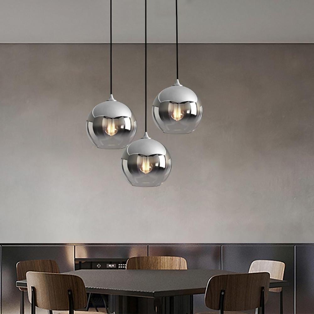 SphereGlow - Modern Glasklar Industrial LED- Handlamp för Kök och Matrum