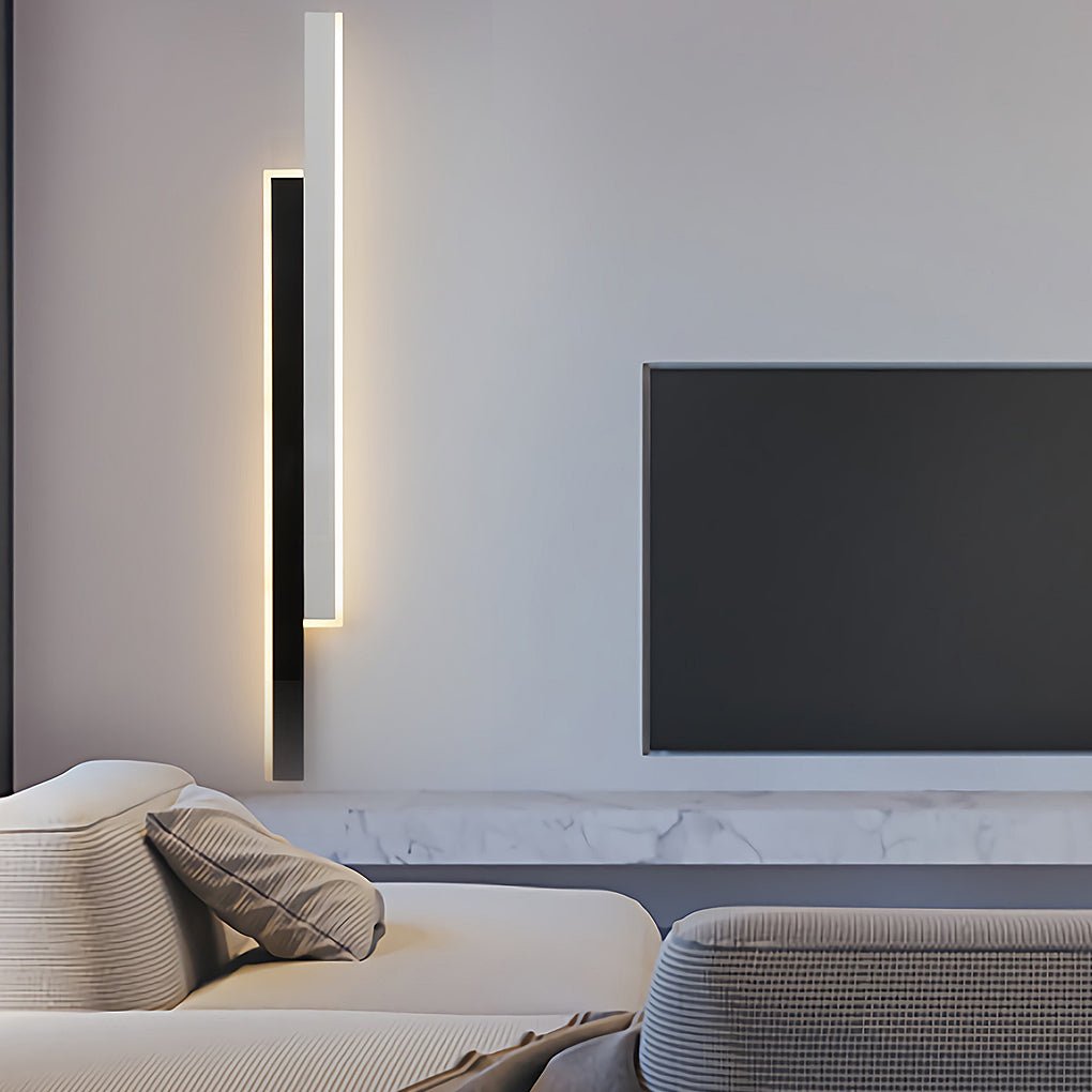 Vägglampa Modern Svart Akryl Remslampa