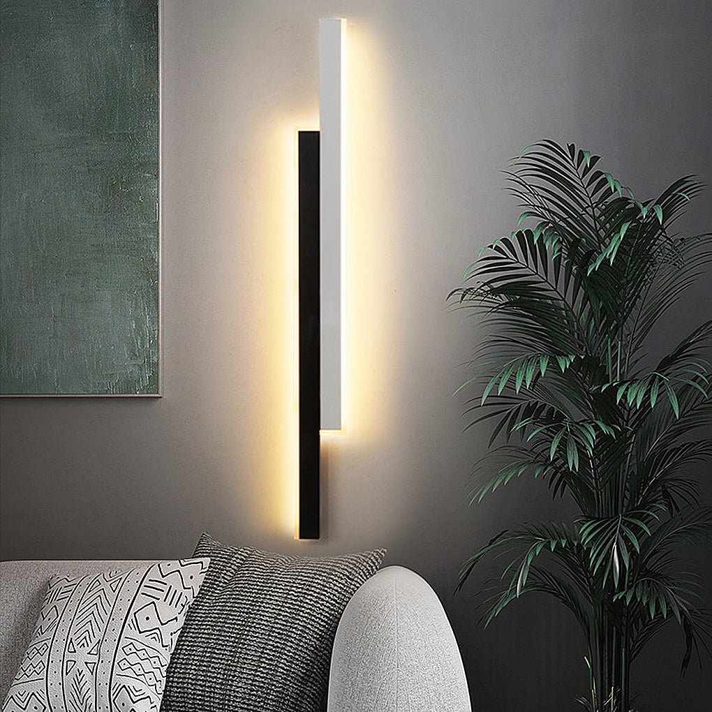 Vägglampa Modern Svart Akryl Remslampa