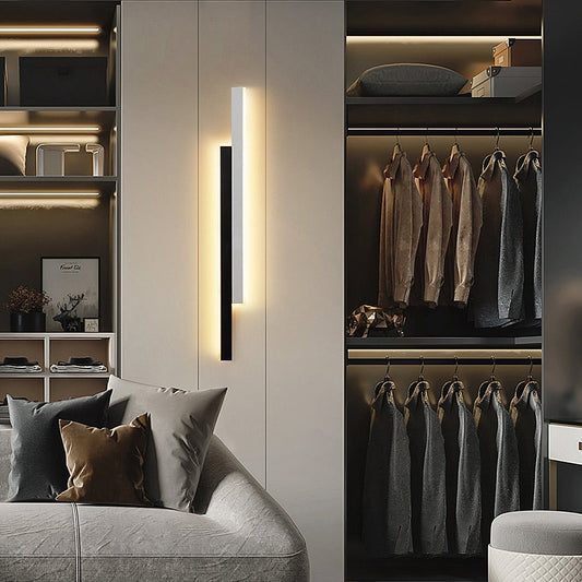 Vägglampa Modern Svart Akryl Remslampa