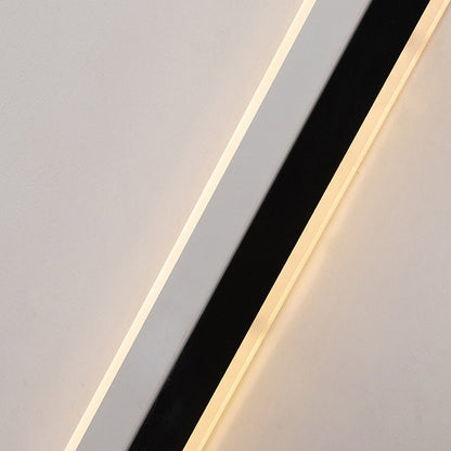 Vägglampa Modern Svart Akryl Remslampa