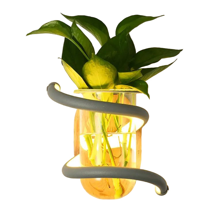 NORDLUME – Nordisk trähängande väggvas med LED-belysning