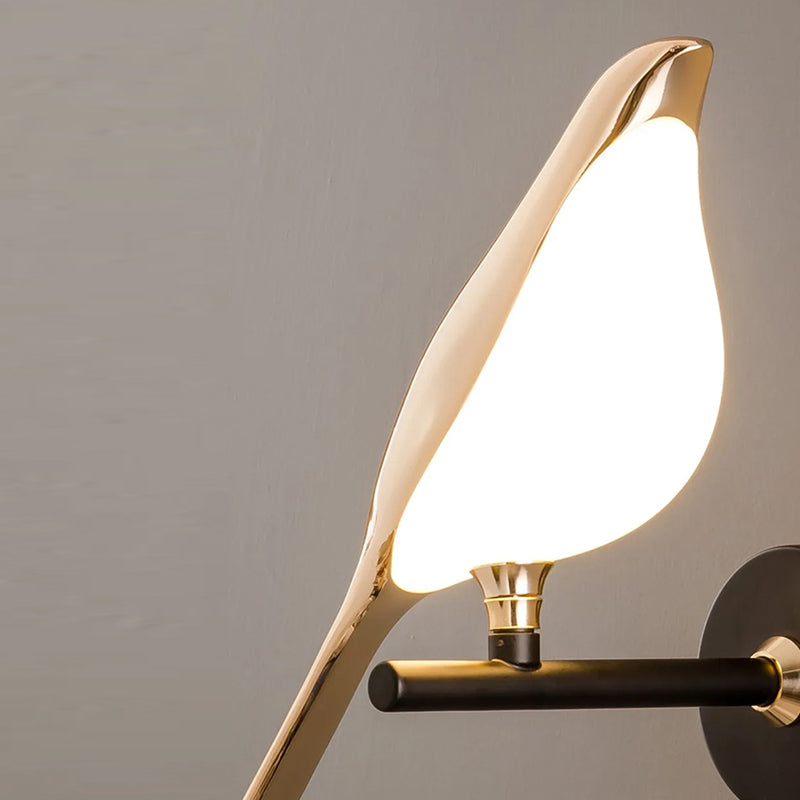 LED Fågel Vägglampa – Dekorativ Nattlampa för Hem &amp; Utomhusområden