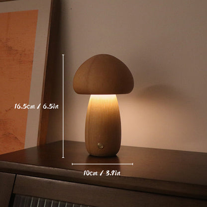 Lunaris Shroom | Uppladdningsbar bordslampa i träsvampdesign
