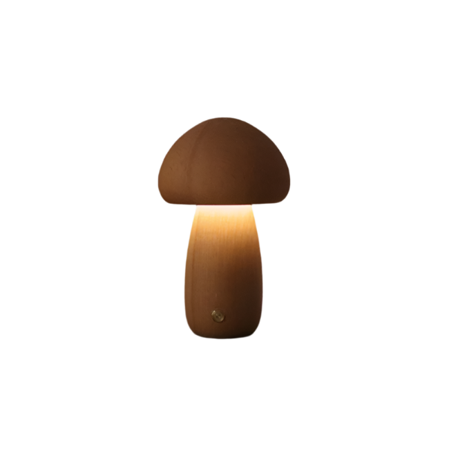 Lunaris Shroom | Uppladdningsbar bordslampa i träsvampdesign