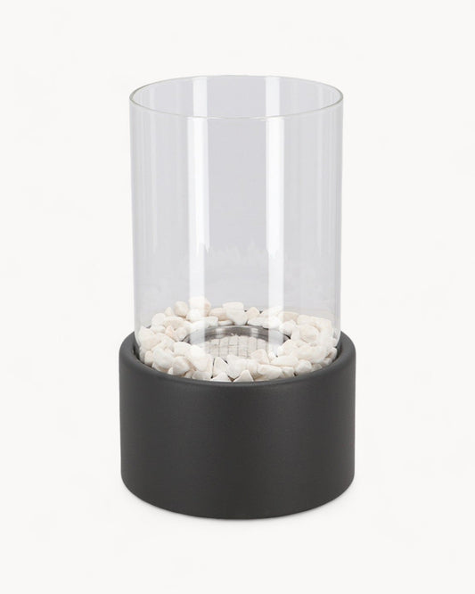 Carvallo – Elegant Oljelampa av Metall och Glas med Öppen Låga