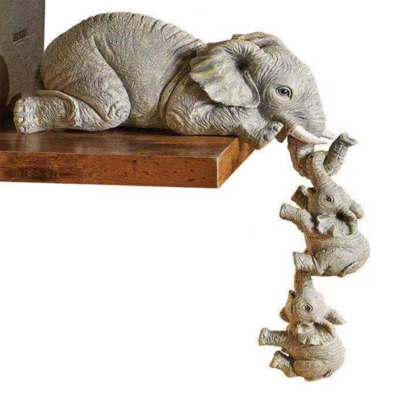 OllyLift – Elephants familj staty med symbolisk design och skulpturell charm