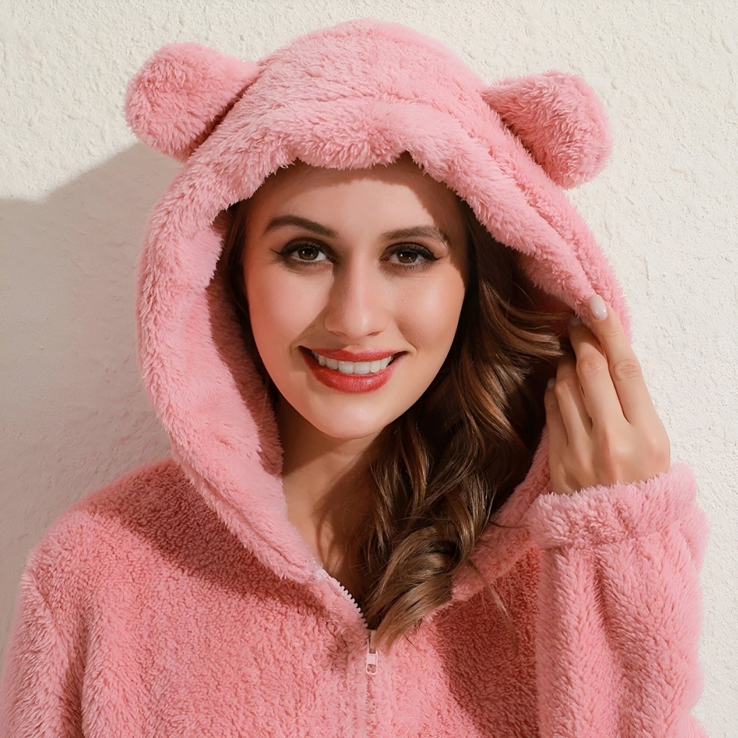 HugCloud Onesie – Mjuk fleece hoodie jumpsuit