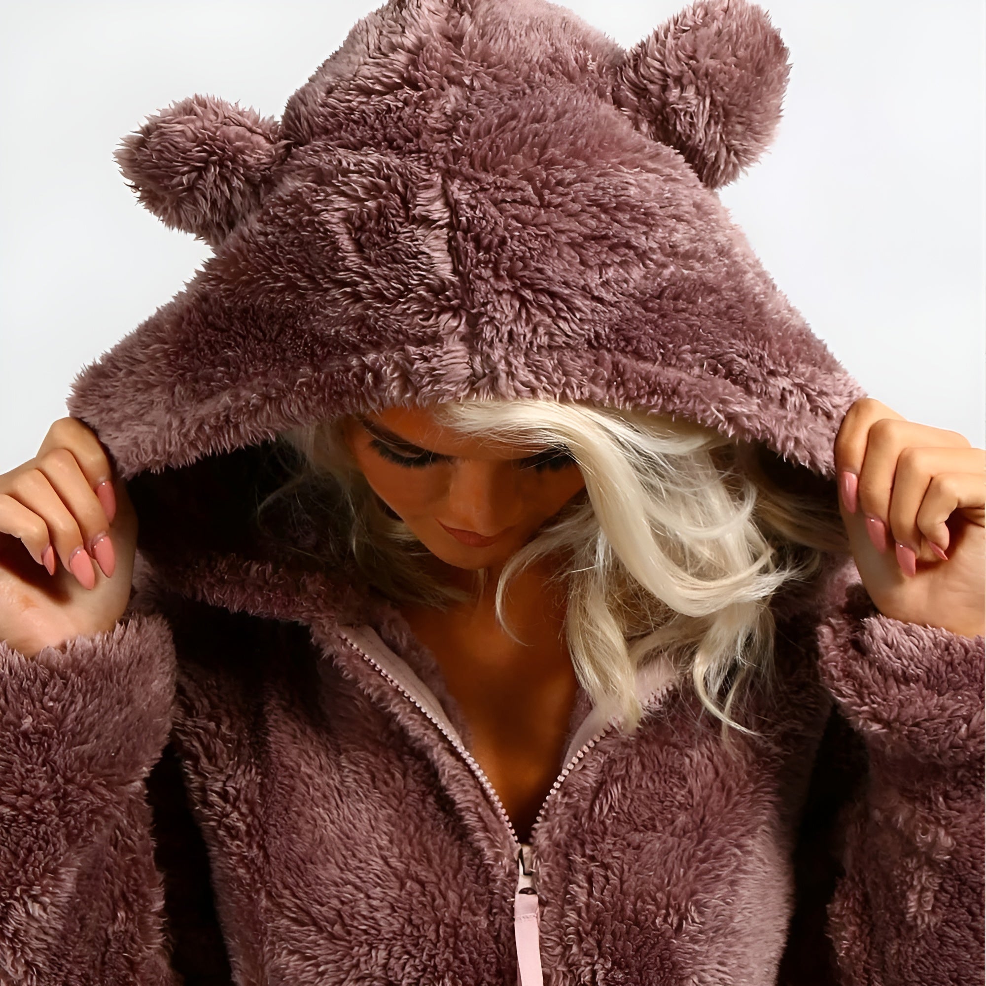 HugCloud Onesie – Mjuk fleece hoodie jumpsuit