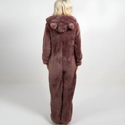 HugCloud Onesie – Mjuk fleece hoodie jumpsuit