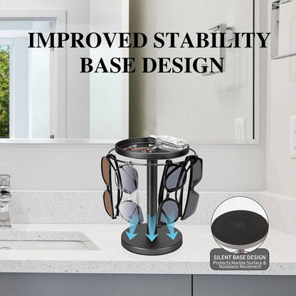 OPTITURN – Stilfull 360° roterande glasögonhållare för effektiv förvaring