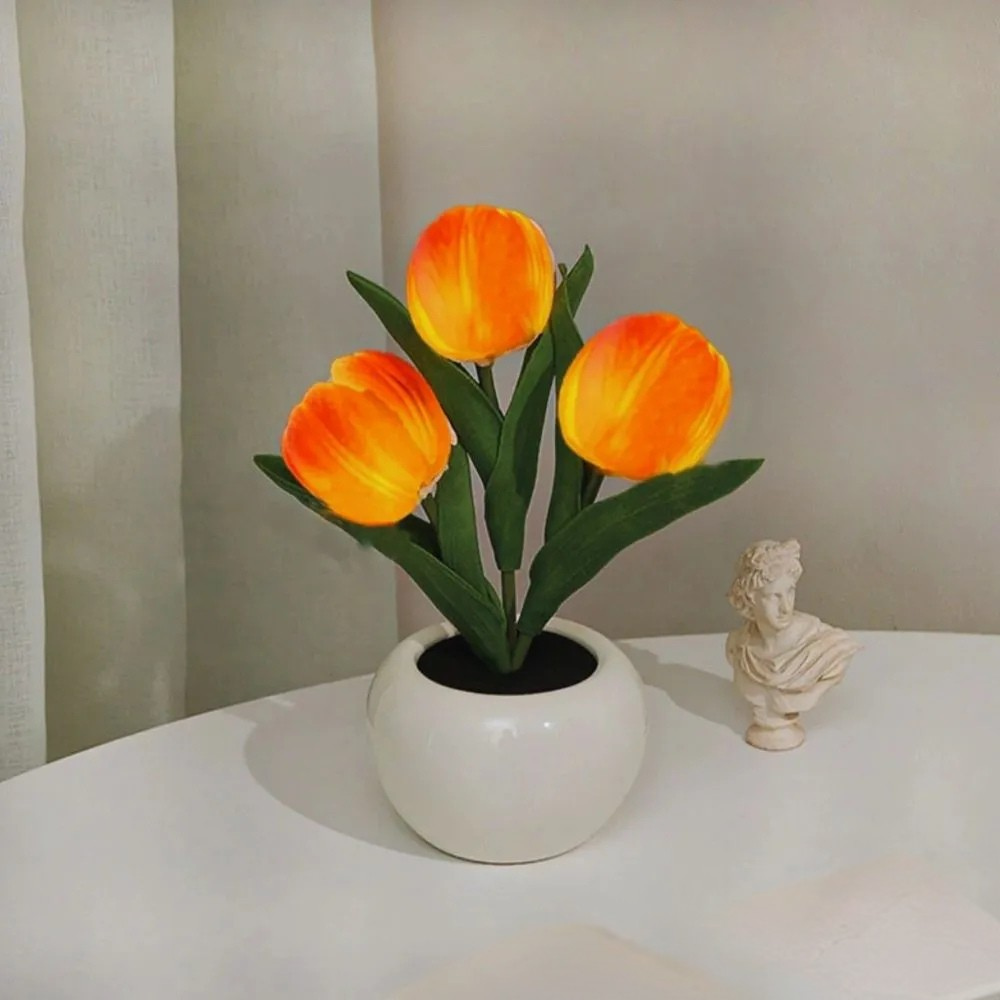 LED Bordslampa Blomkruka Lampa Dekor