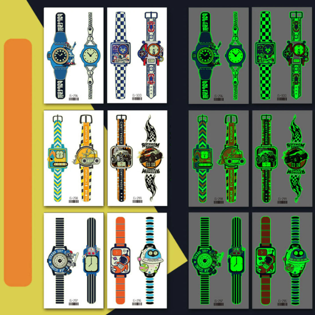 Glow-in-the-Dark Klockstickers