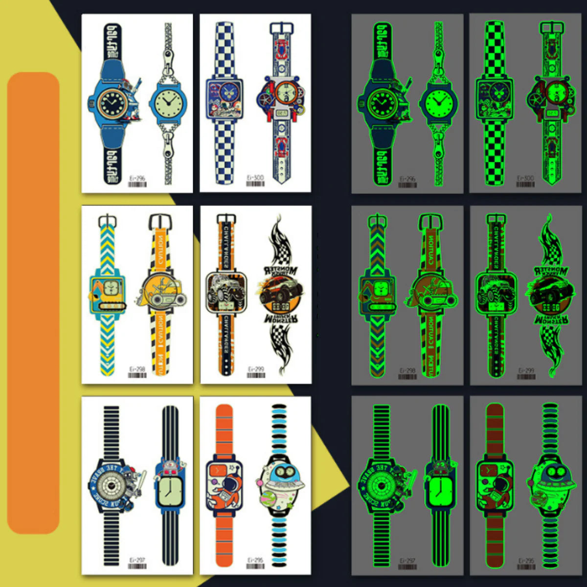 Glow-in-the-Dark Klockstickers