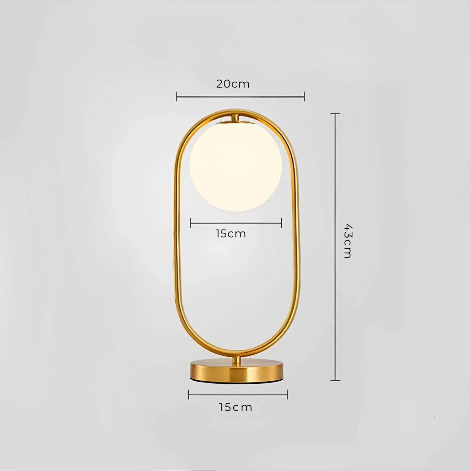 StellarSphere Light – Lyxig glaskula bordslampa med träbas