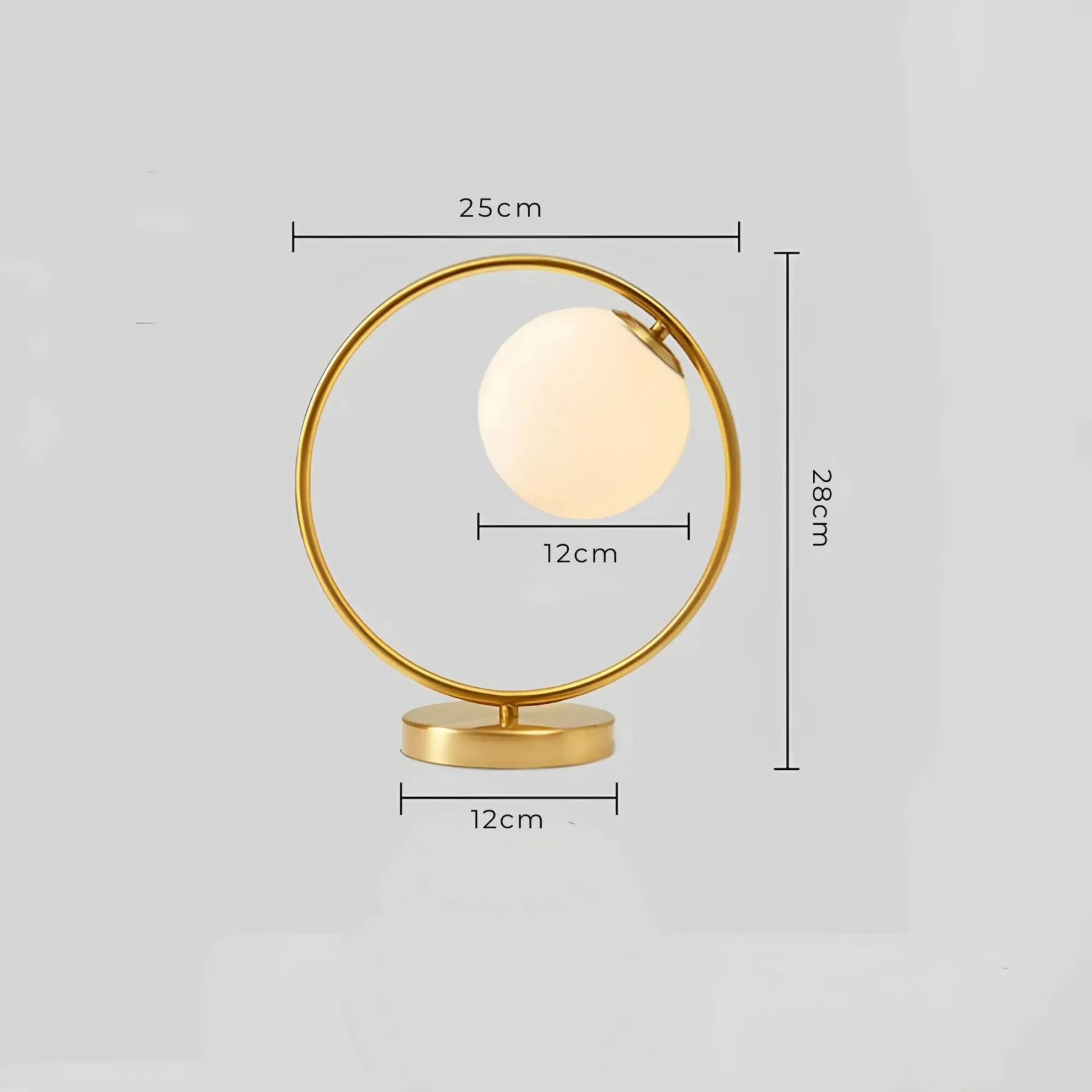 StellarSphere Light – Lyxig glaskula bordslampa med träbas