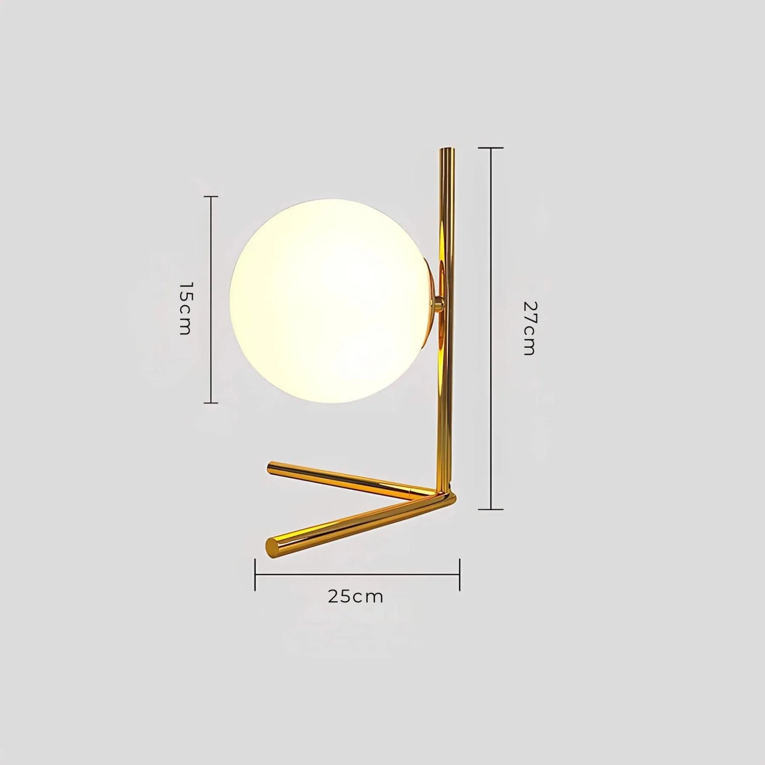 StellarSphere Light – Lyxig glaskula bordslampa med träbas