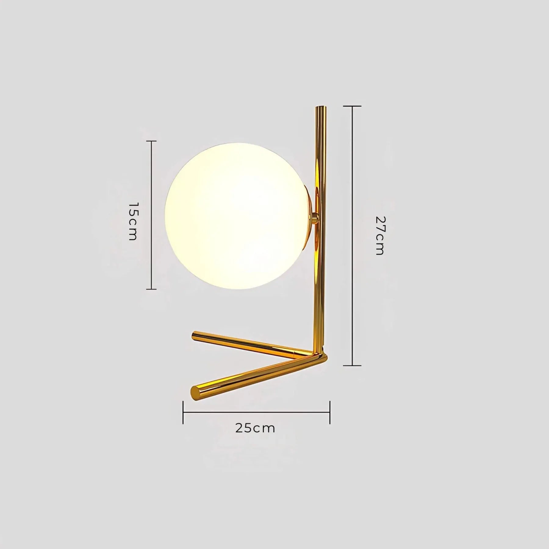 StellarSphere Light – Lyxig glaskula bordslampa med träbas