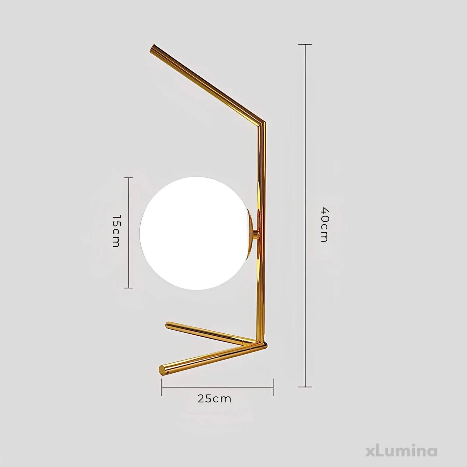 StellarSphere Light – Lyxig glaskula bordslampa med träbas