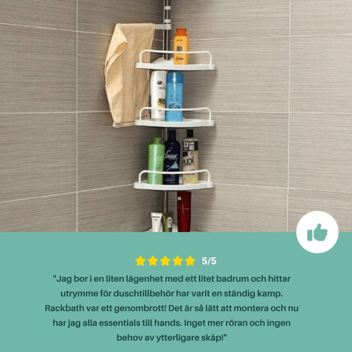 ORGANIVA – Justerbart förvaringshyllsystem för badrummet